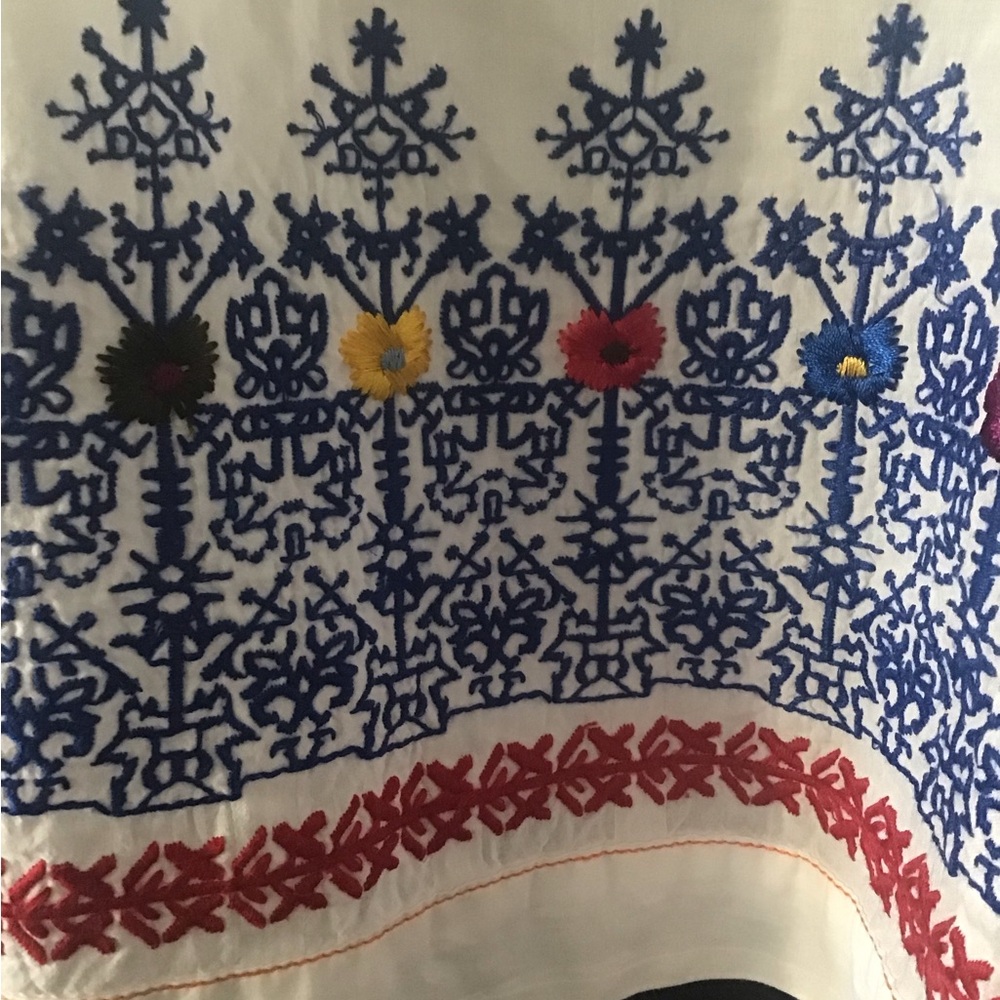 3J Workshop Johnny Was Embroidered Dress White Floral Small - Picture 7 of 12